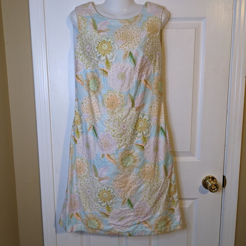 Vintage RARE 1960's Haymaker Dress Sleeveless Floral Cotton Midi Length - 12*